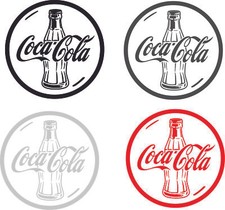 Aufkleber Bottle Tablett Design 20cm + 10cm Coca Cola Aufkleber Gratis