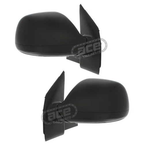 Manual Wing Door Mirrors VW Transporter T5.1 Van 2010-2015 Black Covers 1 Pair