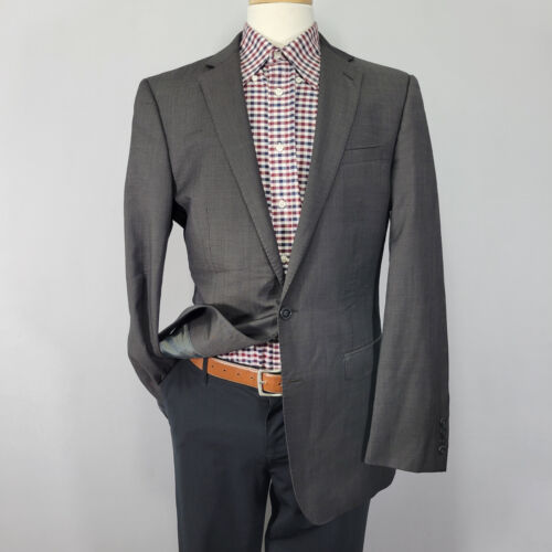 Calvin Klein Men's Sport Coat Blazer Two Button Gray Wool Extreme Slim Sz 42L