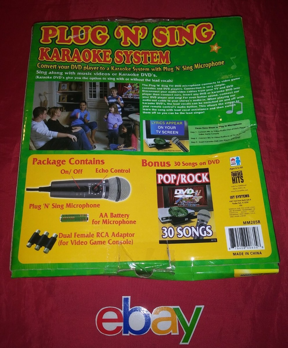 VINTAGE Emerson Plug N Sing Karaoke System Pop/rock Karaoke Song