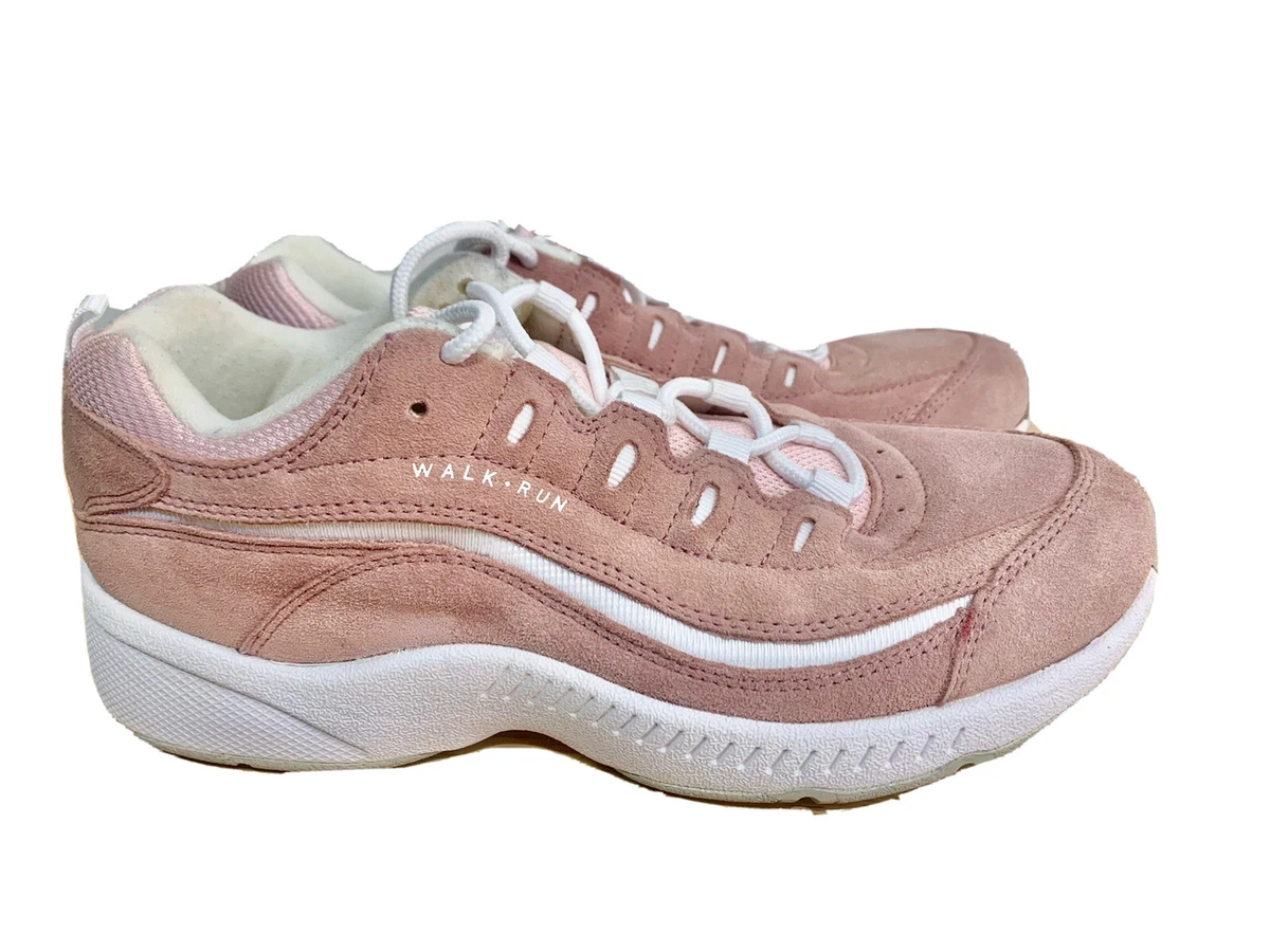 Easy Spirit Romy Pink Suede Leather Walking Running Sneakers Womens Size 7  WW