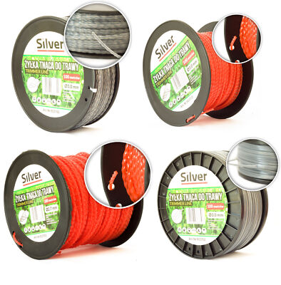 PREMIUM Mähfaden Motorsense 100m x 2,7mm / 3,0mm Verdreht / Quadrat