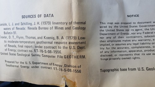 1979 MAP Geothermal Resources of Nevada & Their Potential for Direct Utilization - Picture 16 of 17