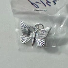 Small 925 Sterling Silver Butterfly 3/4" x 7/8" Pendant Charm