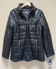 Rocawear Classic Womens Black Puff Jacket With Rhinestones Desing Size M