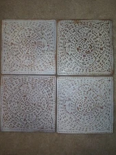 20x Metal Tin Ceiling Tiles 3D Weathered Copper White Wash Glue Up Hang Hanging 