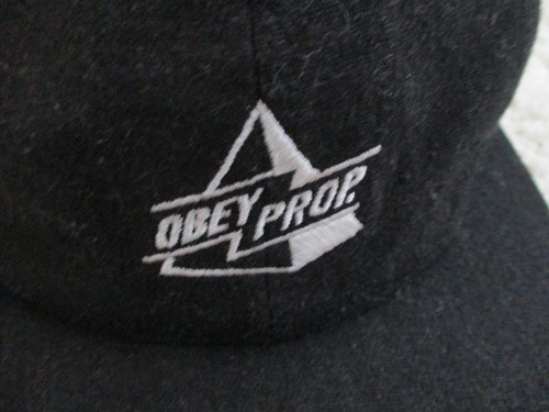 OBEY Hat Men's OSFM Black Prop PROPAGANDA Wool Blend Skate Surf Ski Baseball Cap - Picture 2 of 13