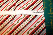 Fat Quarter Diagonal Christmas Stripe Quilt Fabric