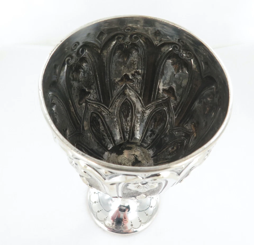 Vintage Silver-plate Gothic Medieval Style Decorative Chalice 21.5 cm High 297g - image 4 of 4