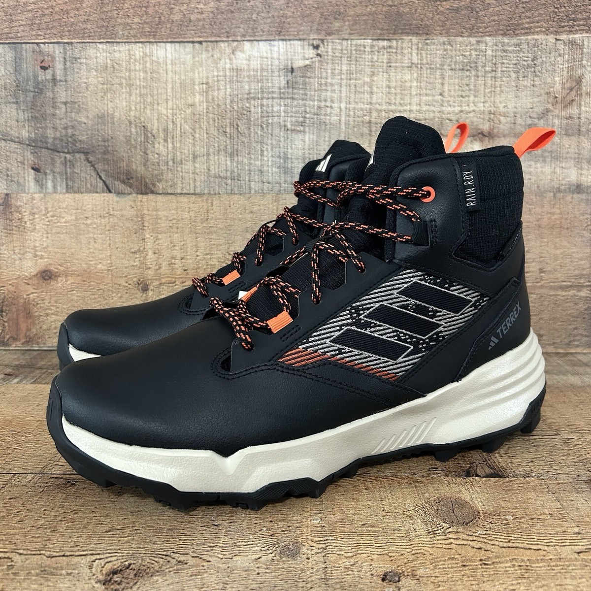 アンディ Adidas Terrex Unity Boots Mens Size 10 Leather Mid Rain.RDY Black