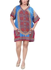Women Plus Size Loose Kaftan Tunic Dress Hippy Kimono Sleeve Caftan Tunic Tops
