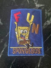 Vtg SpongeBob Sponge Bob Square Pants Cartoon Character Patch 3” Iron On