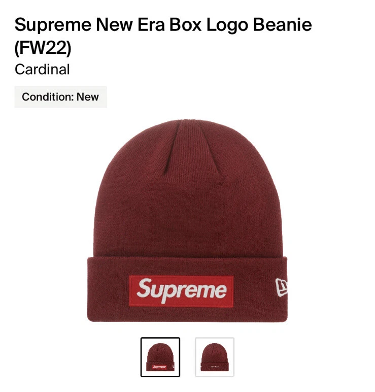 Supreme rouge bonnet cardinal nouvelle ère FW22 neuf 