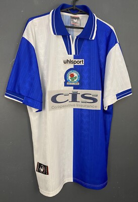 MEN FC BLACKBURN ROVERS 1998/2000 HOME SOCCER FOOTBALL SHIRT
