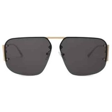 Aviator Sunglasses Retro Metal Rimless Frame SJ1192 Black Gold