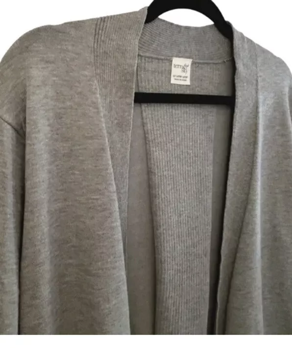Terra & sky open front deals cardigan