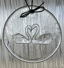 Blenko Glass Suncatcher - Swan - Crystal