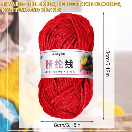 66 Rolls Yarn for Knitting 2887 Yards Knitting Acrylic Yarn Mini Soft Crochet... - Picture 2 of 7