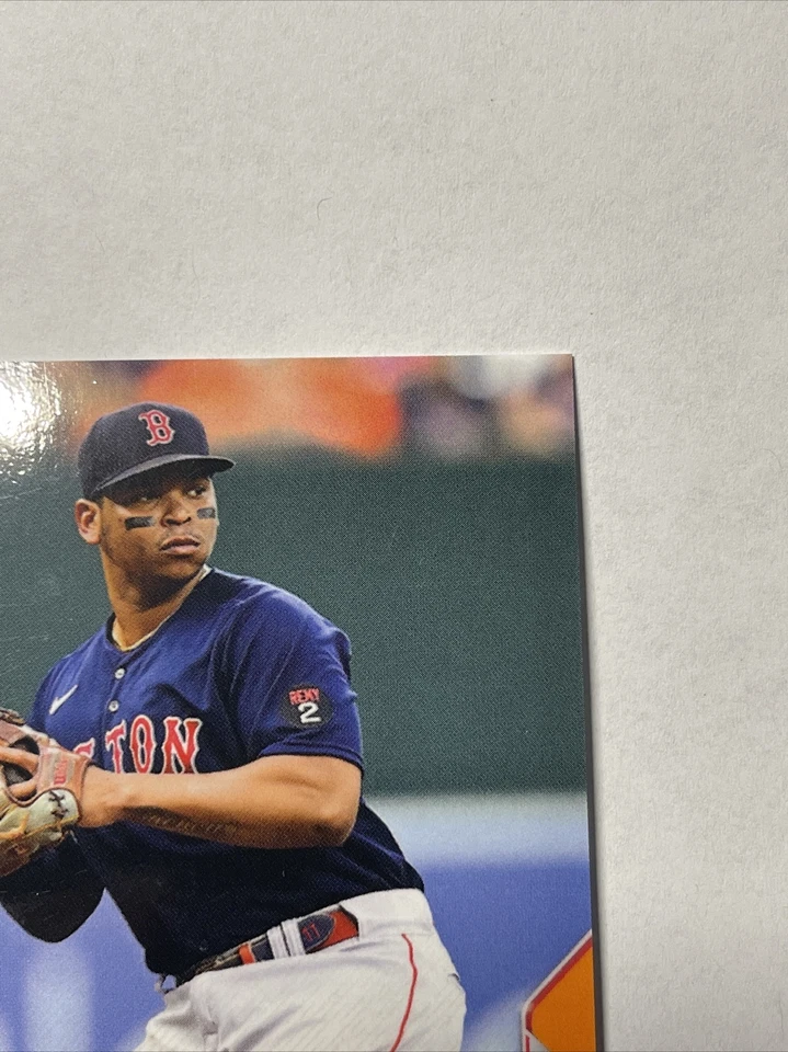 2022 Topps MLB Now OS-56 RAFAEL DEVERS BOSTON RED SOX RESIGNS ORANGE 2/5 - Image 3 of 4