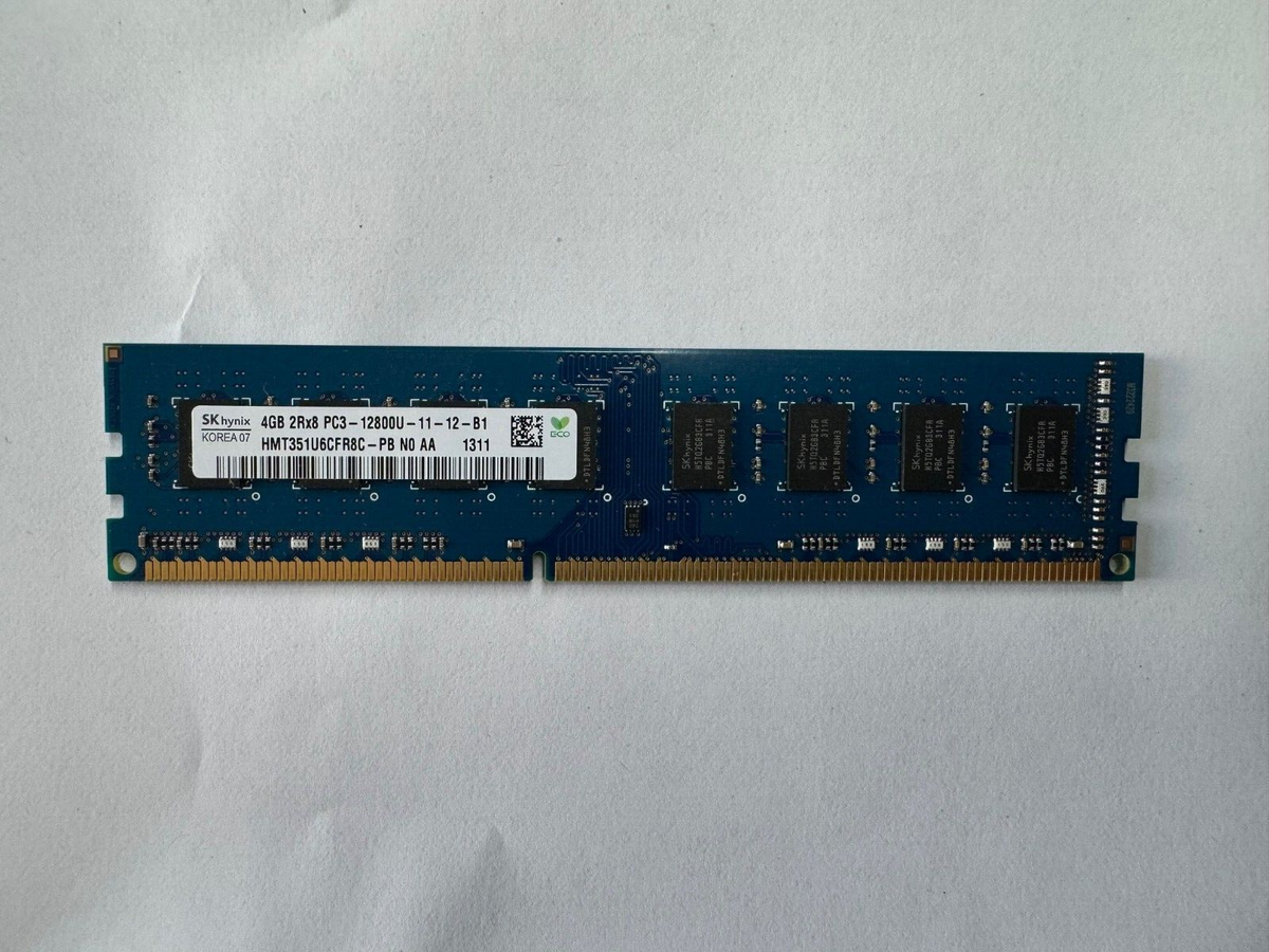 SK Hynix 4GB 2RX8 PC3-12800U-11-12-B1 DDR3 1600 RAM Fully Tested