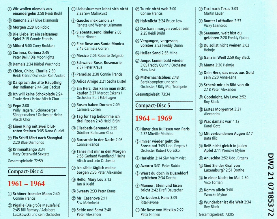 (5CDs) Das Waren Noch Zeiten - Rita Pavone, Dorthe, Heidi Brühl, Jan & Kjeld - Bild 3 von 4