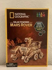 National Geographic Solar Powered 3D Wooden Puzzle Mars Rover NEW