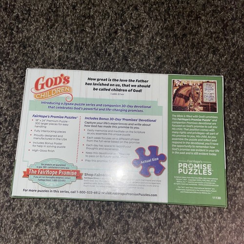 Christian Puzzle God’s Children Fair Hope Promise Puzzles 300 Large Pcs John 3:1 - Picture 4 of 10