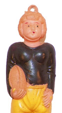Football Player Celluloid Toy Black Yellow Steelers Army Japan 1940s-50s 5
