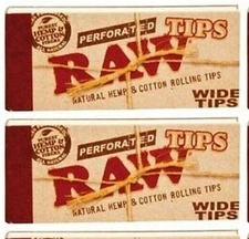 2x Raw Filter Tips Perforated Wide Tips 50 Count 2 PKS *Discounts*FREE USA SHPN!