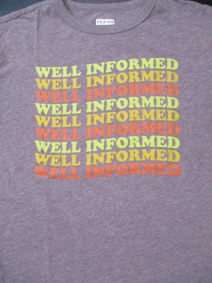 L pale purple WELL INFORMED retro style t-shirt by OLD NAVY / POP SUGAR - Image 2 of 4