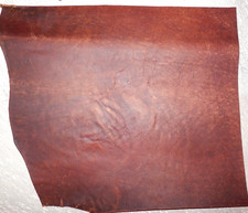 9.5"x9.5" DARK BROWN OIL TANNED UTILITY LEATHER COWHIDE avg 1.4mm thick 1997