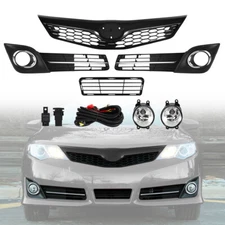 For 2012-2014 Toyota Camry SE Front Bumper Grille Fog Light &Cover Trim Set 6PCS