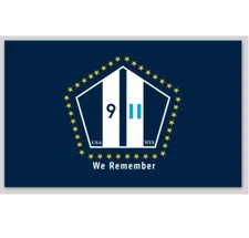 3 Inch Non-Reflective September 11th 2001 9-11 9/11 We Remember Sticker