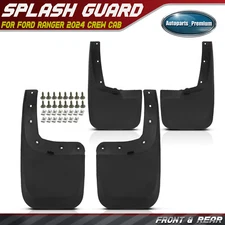 4Pcs Front & Rear Mud Flaps Splash Guards Fender Flare for Ford Ranger 2024-2025