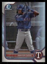 Danyer Cueva 2022 Bowman Draft #BDC-148 Chrome Refractor Texas Rangers