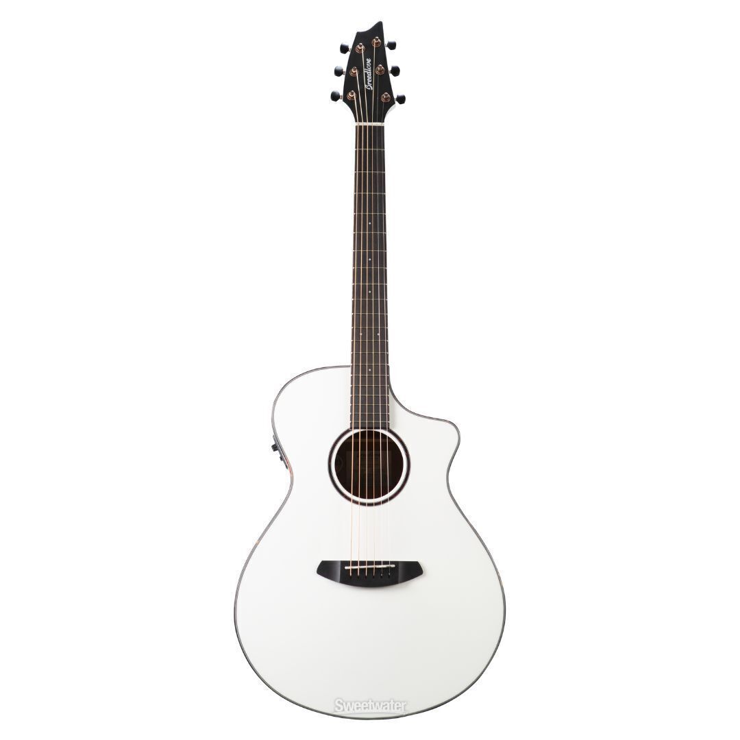 Концертный альбом Breedlove Discovery Белый сатин CE Европейское африканское красное дерево