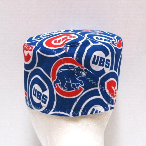 Chicago Cubs Mens Scrub Cap, Skull Cap, Operating Room Cap, Surgical Cap - Picture 3 of 4