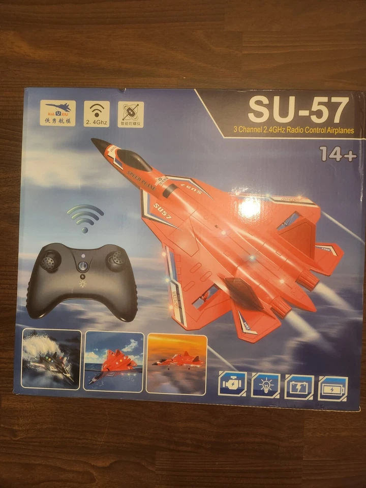 RC SU-57 2.4 Ghz Fighter Jet (RED) EPP Foam Material With One Battery, 14 Plus. - Image 4 of 4