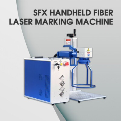 Hand Held Mobile Fiber Laser Engraver Laser Marking Machine 50W JPT 175mm Lens