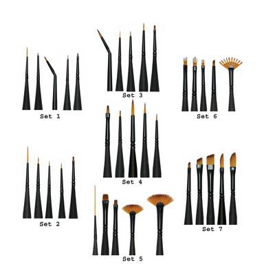 Royal and Langnickel Mini Micro Detail Paint Brush Majestic Sets