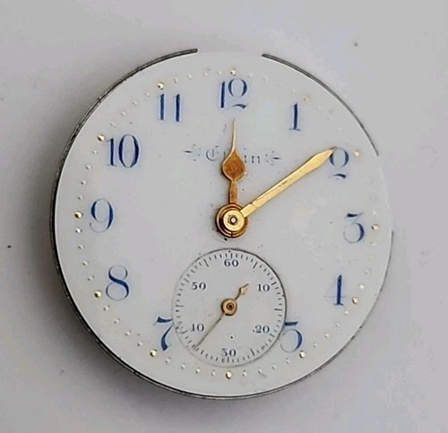 1899 Vintage Elgin 0s Grade 202 7j Model 3 Pocket Watch Movement
