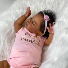Black Reborn Baby Dolls 19 Inch Realistic Baby Doll African American Reborn Doll
