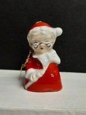 Mrs. Claus Dansan Original Japan Porcelain Bell Christmas Holiday Ornament