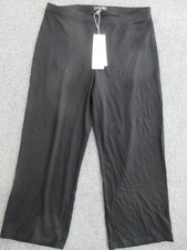Eileen Fisher Dress Pants Womens PP Petite Black Jersey Wide Leg Pull On Stretch