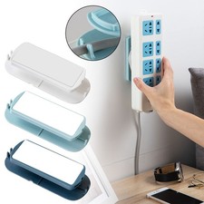 Socket Holder Plug Fixer Wall-Mounted Power Strip-Holder Sticker-Punch-free TL