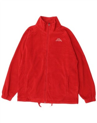 Kappa Mens Fleece Jacket UK 38 Medium Red Polyester DV02