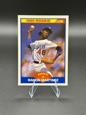 1989 SCORE BASEBALL CARD #635 ROOKIE - RAMON MARTINEZ / LOS