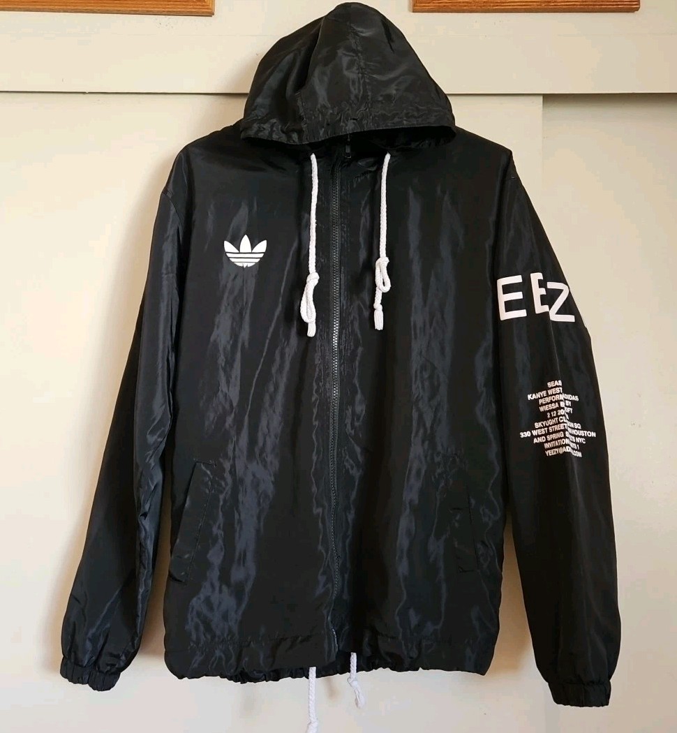 adidas　ウィンドブレイカー　カニエ・ウェスト　YEEZUS TOUR　公式 Adidas Kanye West Yeezus Tour Season 1 Black Zip Hoodied