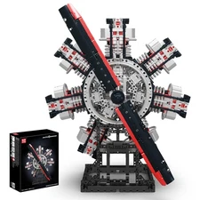 Mould King 10233 Aircraft Engine Model Building Block Toy Gift Collectibles