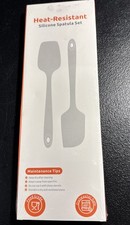 Spatula Heat-resistant Silicone Spatula Set of two 600 Degrees Safe Black